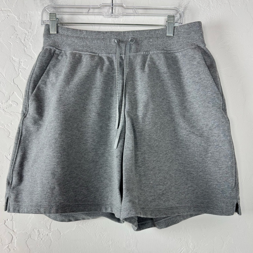 Lululemon Sweat Shorts All Yours High Rise Heather‎ Marled Dark Grey Terry Tie